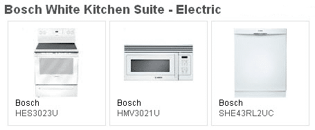 bosch white kitchen package