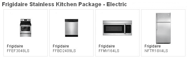 frigidaire stainless kitchen package