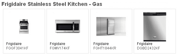 frigidaire stainless kitchen package