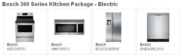 bosch stainless kitchen package