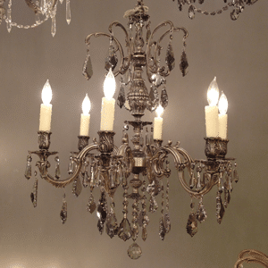 cast brass crystal chandelier