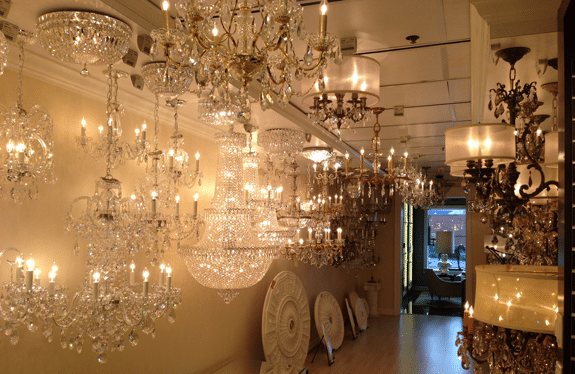 crystal chandelier display yale