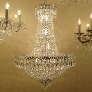 crystal chandelier no arms