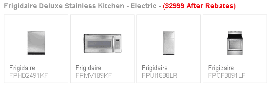 frigidaire kitchen package 2999 52012