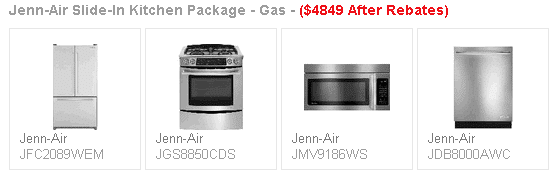 jennair kitchen package 4849 52012