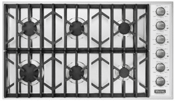 viking 36 inch gas cooktop VGSU1646BSS