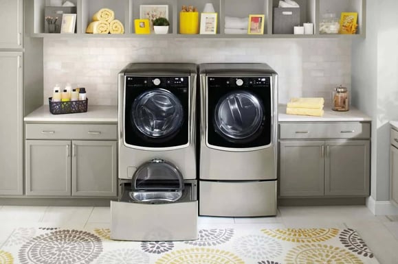 LG twin wash pair with pedastal washer 