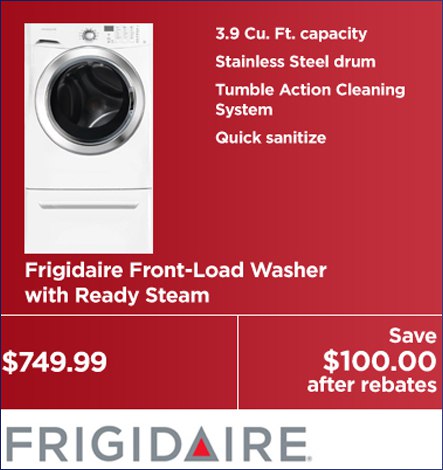 Frigidaire Washer Special 2