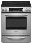 kitchenaid slide in gas range KGSS907SSS