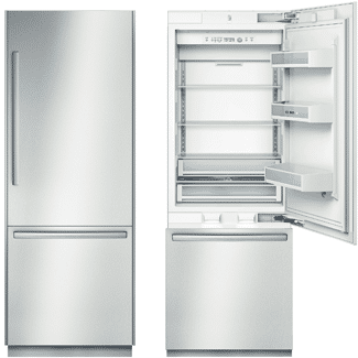bosch 30 inch refrigerator B30BB830SS open closed