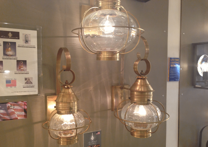 northeast lantern display aged brass yale