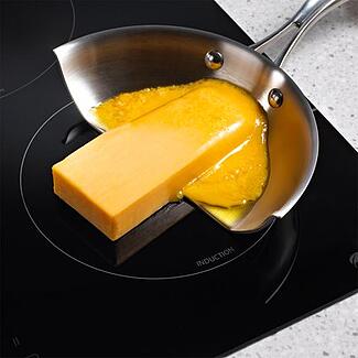 butter on induction cooktop