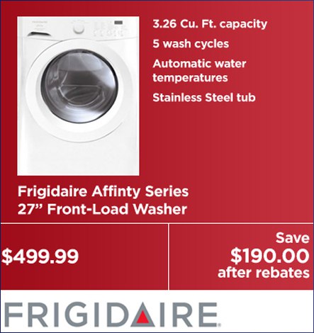Frigidaire Washer Special 1