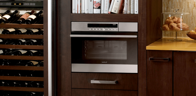 CSO24 steam oven installed kitchen CSO24 steam oven installed kitchen