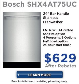shx4at75uc Bosch dishwasher