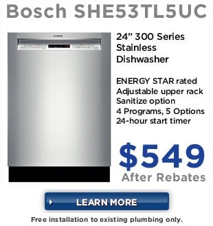 she53t5uc Bosch dishwasher