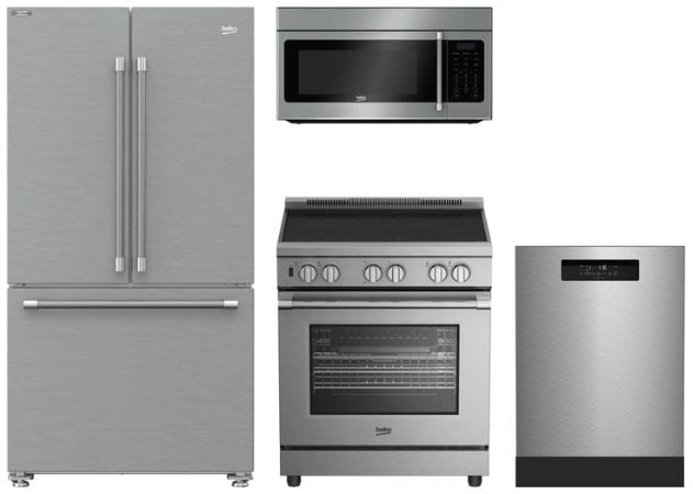 The Best Stainless Steel Kitchen Appliance Packages 2024 Update   Beko Front Control Induction Range Kitchen Package 2023 