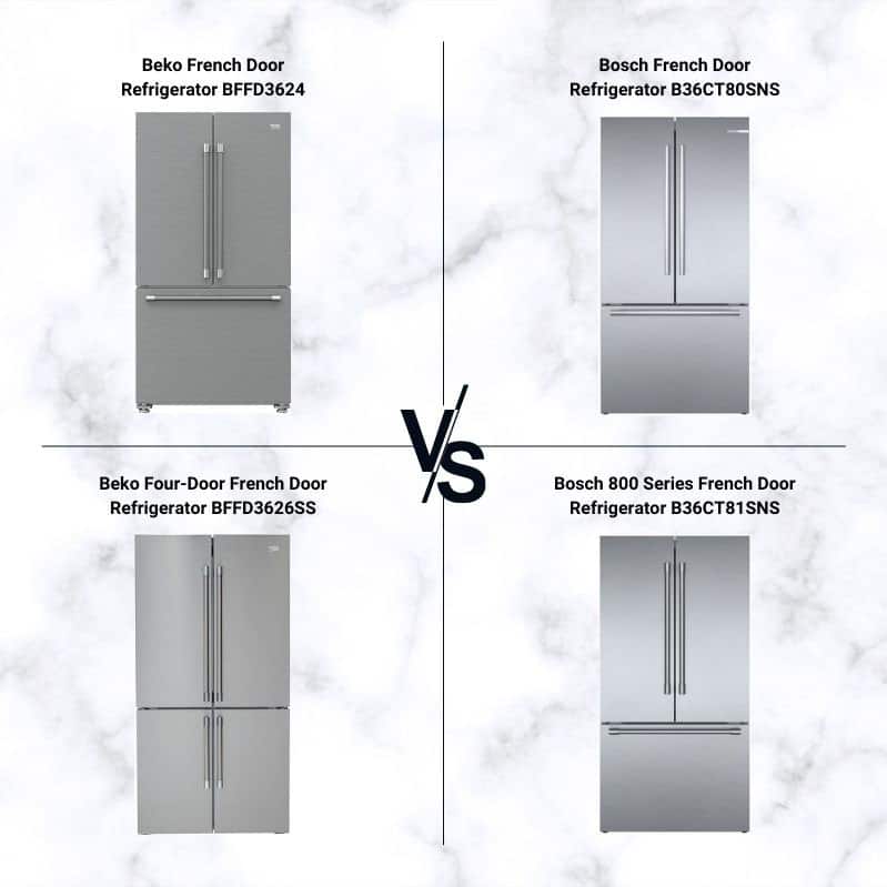 Beko vs. Bosch Counter Depth French Door Refrigerators Reviews