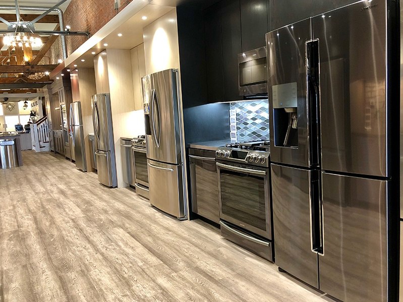 Black Stainless Steel and Stainless Steel Kitchen Packages - Boston Showroom