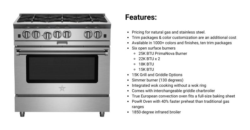 BlueStar Platinum 36-Inch Professional Range