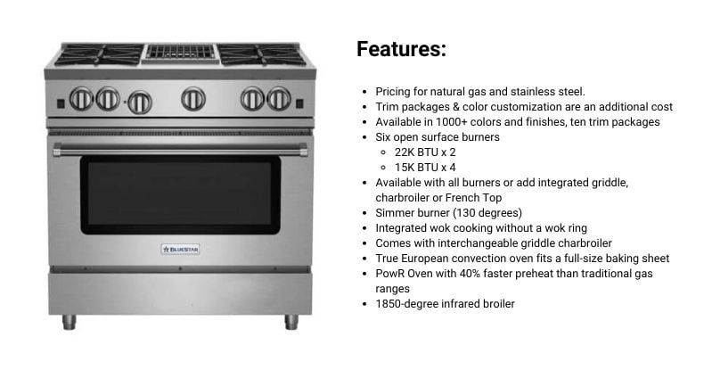 BlueStar RNB Series 36-Inch Professional Range