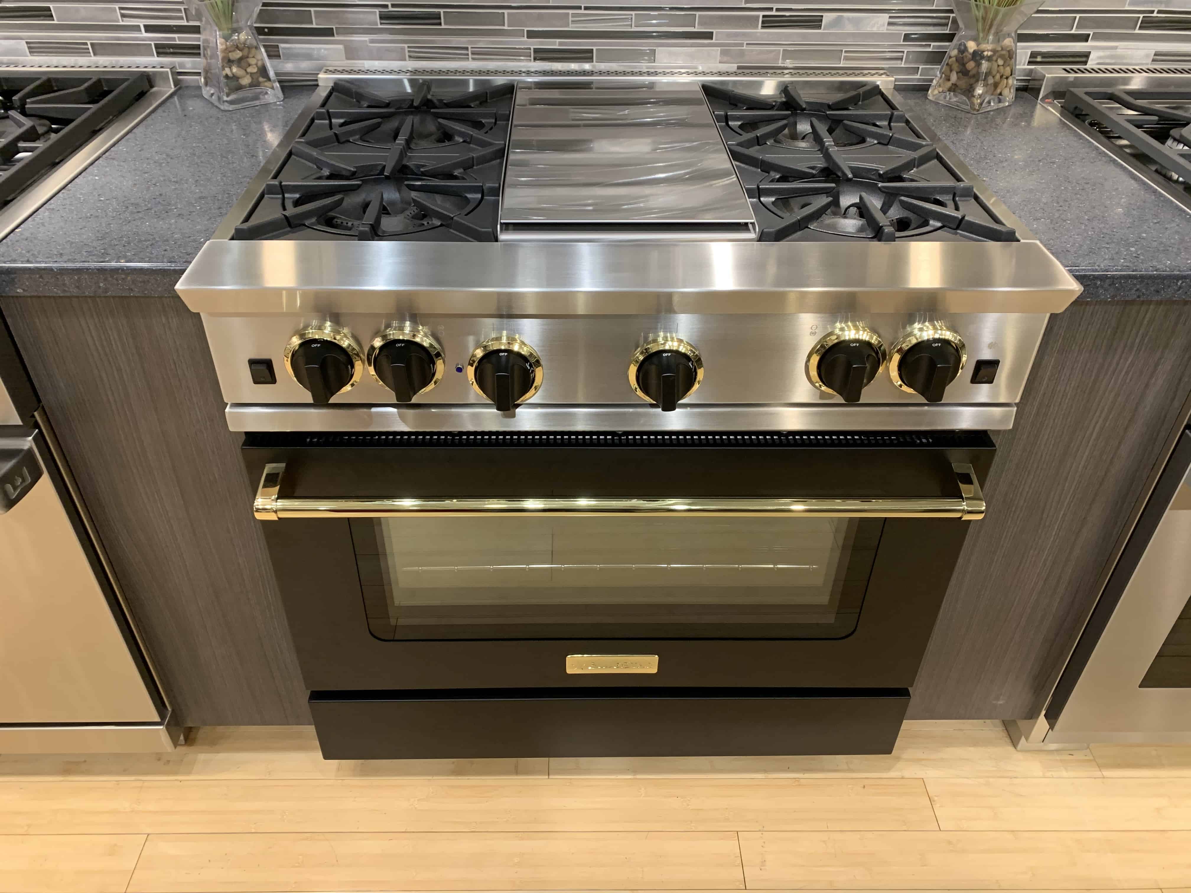 BlueStar 30-Inch Range With Custom Color Black Finish At Yale Appliance In Boston