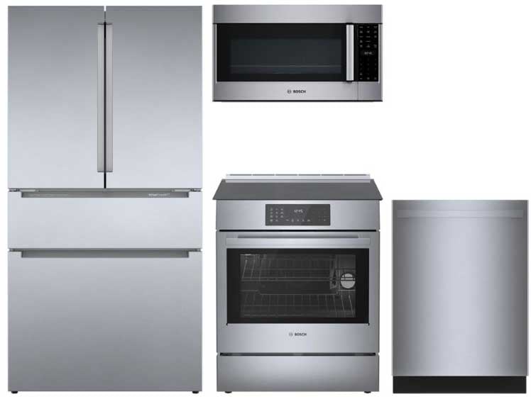 Bosch-4-piece-French-Door-Refrigerator-and-Slide-In-Induction-Range-Kitchen-Package