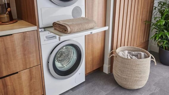 Bosch WAW25851H1UC Washer and WTW87NH1UC Heat Pump Dryer