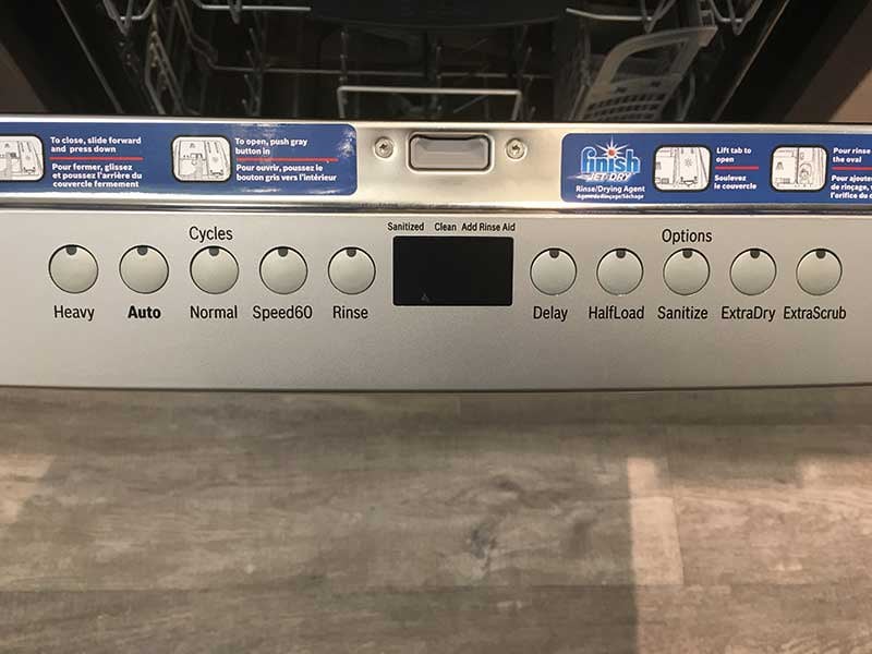 should bosch dishwasher control panel be hidden