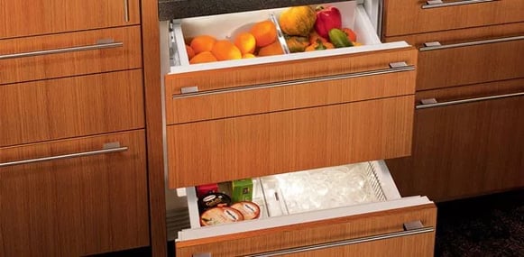 ID30C subzero integrated refrigerator drawers
