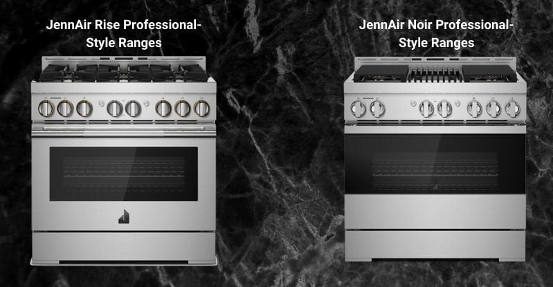 JennAir Rise & Noir 36-Inch Professional Gas Range