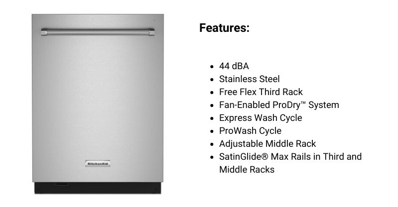 kitchenaid dishwasher comparison