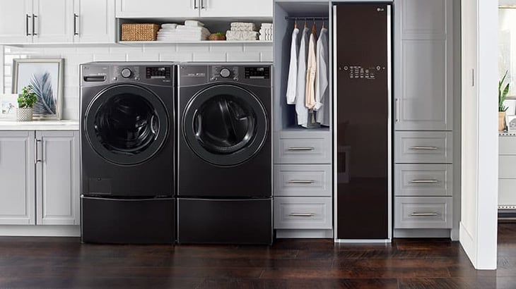 LG front load washer and dryer pair, noted for excellent reliability