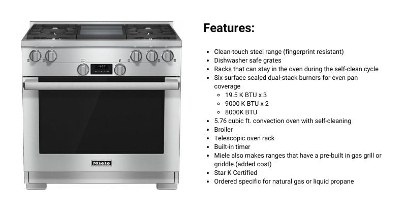Miele 36-Inch Professional Gas Range