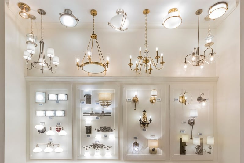 New Hinkley Lighting Display in our Boston Showroom