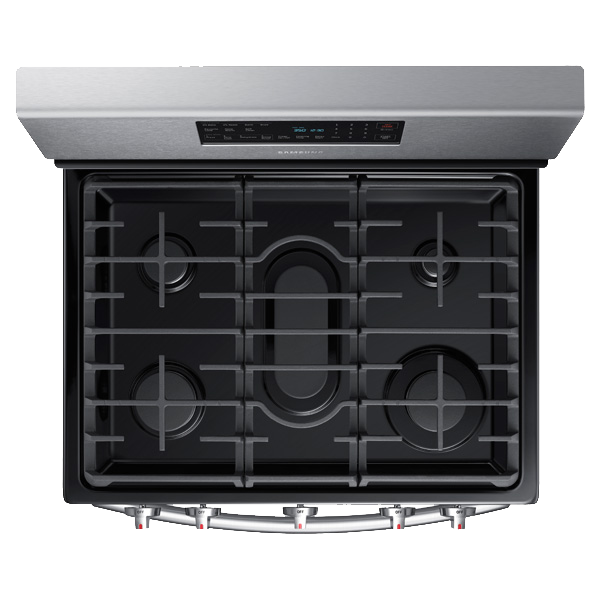 Samsung NX58H5600SS Convection Freestanding Gas Range Burners