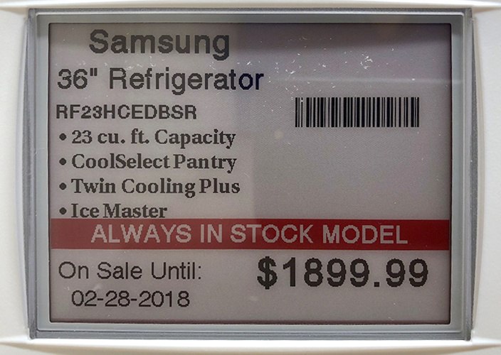Samsung RF23 Refrigerator Price Tag-1