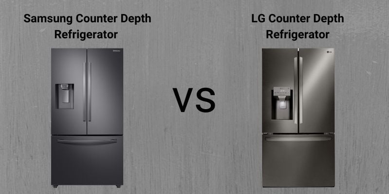 Samsung Vs. LG Black Stainless Steel Counter Depth Refrigerators 