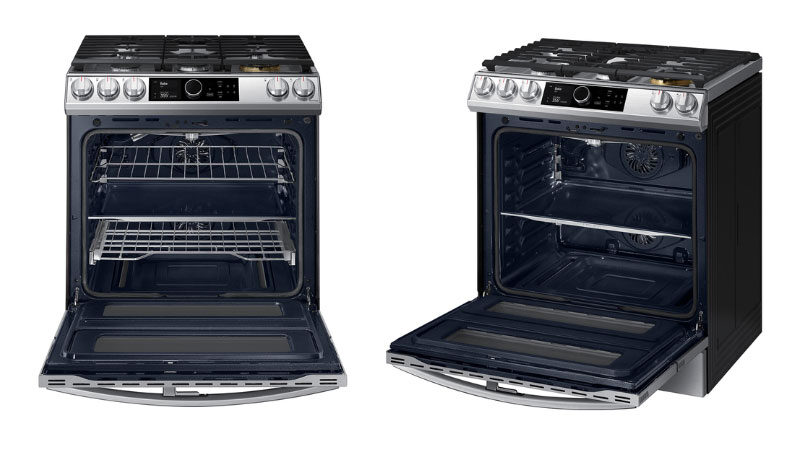Samsung-bespoke-gas-range-with-Flex-Duo-oven-interior