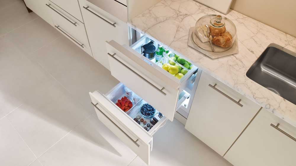 Sub-Zero-Refrigeration-Drawer-Installed-Under-Counter