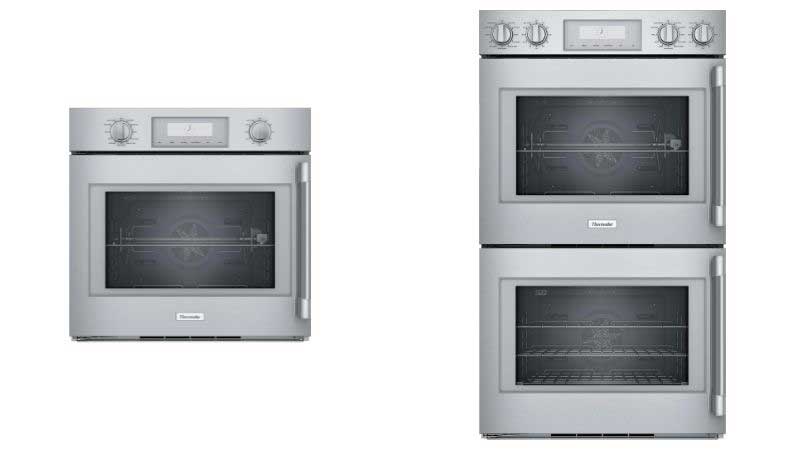 thermador double oven side open doors