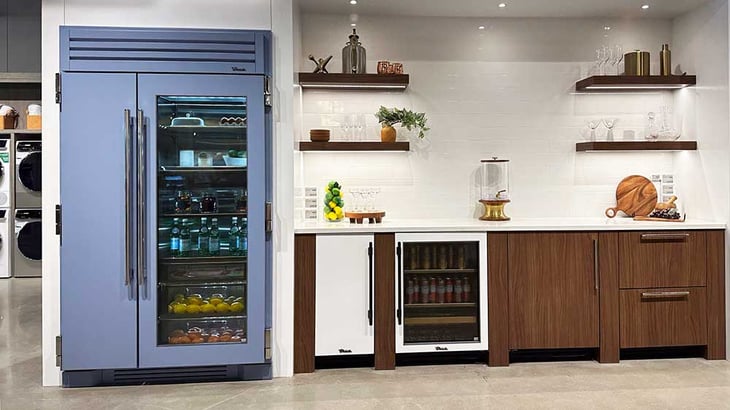 True-Refrigeration-Display-at-Yale-Appliance-in-Norton-Featuring-Bluestone-Built-In-Refrigerator-and-White-Undercounter-Refrigeration