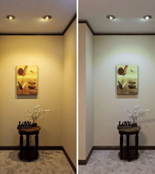 Warmer vs. cooler lighting