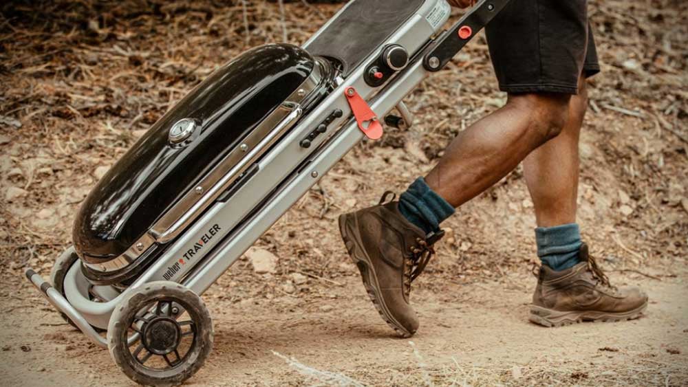 Weber-Traveler-Stealth-Edition-Portable-Grill---Easy-to-Pack-Up
