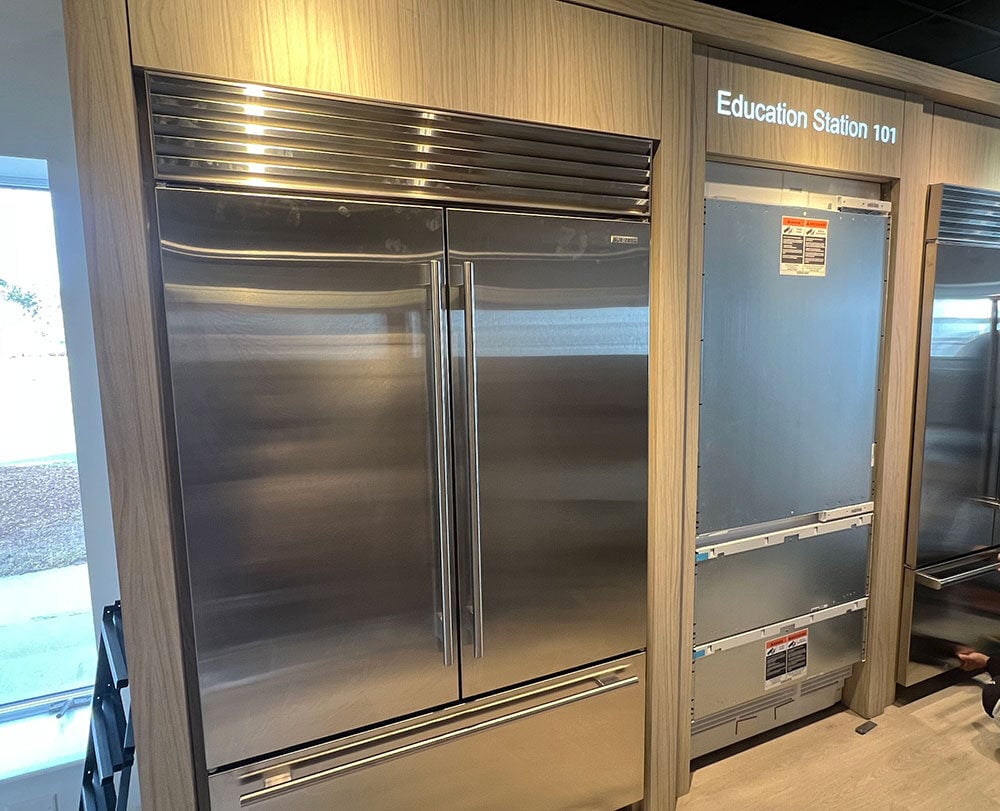 Yale-Appliance-Hyannis-Showroom-Built-In-Professional-Refrigeration-Station