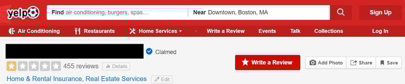 Yelp Reviews - Home Warranty