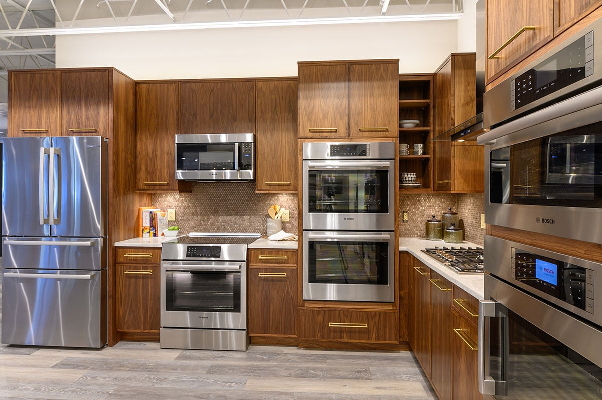 kitchen idea with double wall ovens