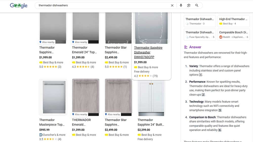 google-shopping-dishwasher-price-comparison