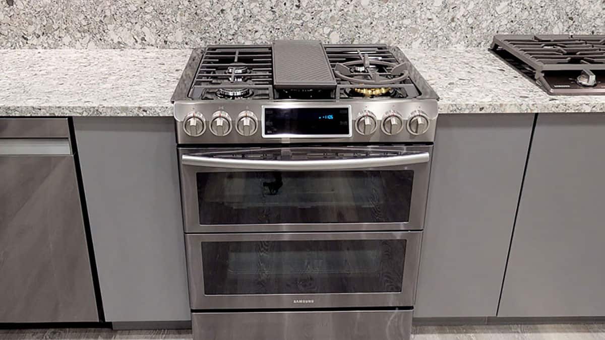 samsung double oven slide in