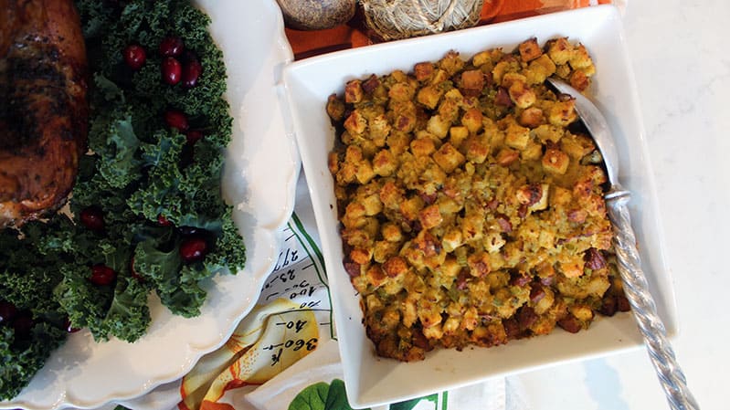 Cornbread Stuffing Made by Saba Wahid at Yale Appliance